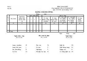 Bảng chấm công