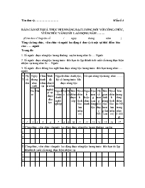 Báo cáo kết quả thực hiện nâng bậc lương đối với công chức, viên chức và người lao động năm ……