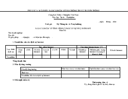 Báo cáo năm về tình hình cung cấp dịch vụ internet năm 200…