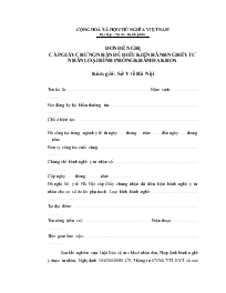 Đơn đề nghị cấp giấy chứng nhận đủ điều kiện hành nghề y tư nhân loại hình phòng khám đa khoa