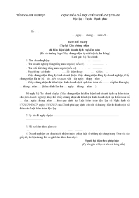 Đơn đề nghị cấp lại giấy chứng nhận đủ điều kiện kinh doanh dịch vụ kiểm toán