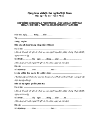 Hợp đồng sử dụng tác phẩm trong lĩnh vực sản xuất bản ghi âm, ghi hình, phim và chương trình phát sóng