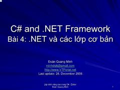 C# and. NET Framework - Bài 4: Net và các lớp cơ cơ bản