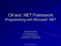 C# and. NET Framework - Programming with Microsoft. NET