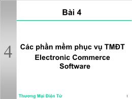 Các phần mềm phục vụ thương mại điện tử Electronic Commerce Software