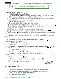 Chuyên đề bài tập Vật lý 10 - Chương 1: Động học chất điểm - Chủ đề 5: Tính tương đối của chuyển động