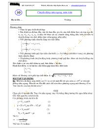 Chuyên đề bài tập Vật lý 10 - Chương 2: Động lực học chất điểm - Chủ đề 4: Chuyển động ném ngang, ném xiên