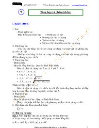 Chuyên đề bài tập Vật lý 10 - Chương 2: Động lực học chất điểm - Chủ đề 1: Tổng hợp và phân tích lực