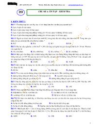 Chuyên đề bài tập Vật lý 10 - Chương 3:Tĩnh học vật rắn - Chủ đề 6: Ôn tập, kiểm tra