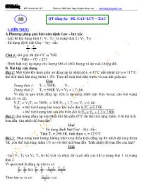 Chuyên đề bài tập Vật lý 10 - Chương 6: chất khí - Chủ đề 3: Qúa trình đẳng áp - Định luật Gay-luy – xac