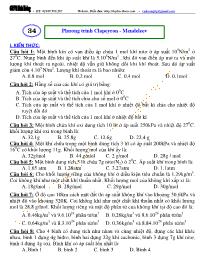 Chuyên đề bài tập Vật lý 10 - Chương 6: chất khí - Chủ đề 6: Phương trình clapeyron - Mendeleev