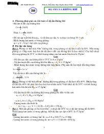 Chuyên đề bài tập Vật lý 10 - Chương 7: Chất rắn, chất lỏng - Chủ đề 5: Độ ẩm của không khí