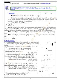 Chuyên đề bài tập Vật lý 11 - Chương 2: Dòng điện không đổi - Chủ đề 3: Định luật ôm đối với đoạn mạch (chỉchứa r hoặc chứa r và nguồn)