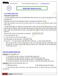 Chuyên đề bài tập Vật lý 11 - Chương 3: Dòng điện trong các môi trường - Chủ đề 1: Dòng điện trong kim loại