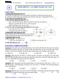 Chuyên đề bài tập Vật lý 11 - Chương 5: Cảm ứng điện từ - Chủ đề 3: Dòng điện Fu - Co. hiện tượng tự cảm