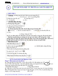 Chuyên đề bài tập Vật lý 11 - Chương 5: Cảm ứng điện từ - Chủ đề 4: Ôn tập tổng hợp từtrường & cảm ứng điện từ