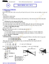 Chuyên đề bài tập Vật lý 11 - Chương 7: Mắt, dụng cụ quang học - Chủ đề 2: Thấu kính (số 1 + số 2)