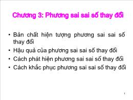 Kinh tế lượng - Chương 3: Phương sai sai số thay đổi