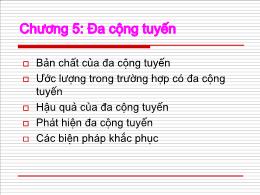 Kinh tế lượng - Chương 5: Đa cộng tuyến