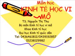 Kinh tế vĩ mô - Chương 1: Tổng quan về kinh tế vĩ mô