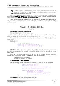 Lập trình với PHP - Phần 1: 7 Lỗi giáo khoa