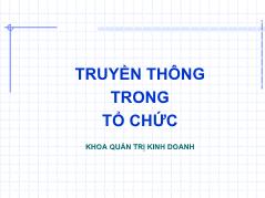 Quản tri kinh doanh - Truyền thông trong tổ chức