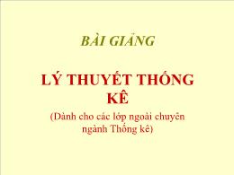 Bài giảng môn Lý thuyết thống kê