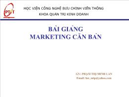 Bài giảng Về marketing căn bản