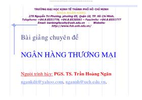 Bài giảng Chuyên đề ngân hàng thương mại