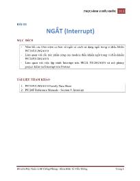 Bài giảng môn Điện - Điện tử - Bài 03: Ngắt (interrupt)