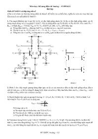 Bài giảng môn Điện - Điện tử - Bổ sung điện tử Analog – AY0910-S1