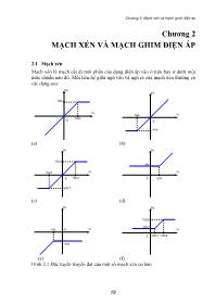 Bài giảng môn Điện - Điện tử - Chương 2: Mạch xén và mạch ghim điện áp