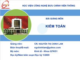 Bài giảng môn Kế toán - Chương 1: Tổng quan về kiểm toán