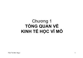 Bài giảng môn Kế toán - Chương 1: Tổng quan về kinh tế học vĩ mô