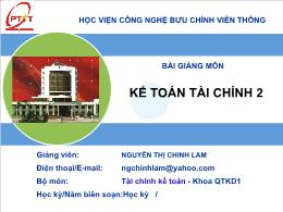 Bài giảng môn Kế toán - Chương 5: Kế toán tài sản cố định và các khoản đầu tư dài hạn