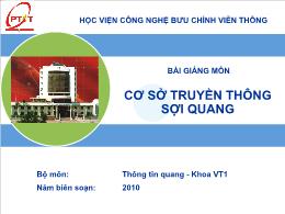 Bài giảng môn Kỹ thuật viễn thông - Chương 5 - Một số vấn đề trong thiết kế tuyến TTQ số đơn kênh điểm – điểm