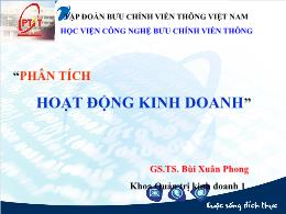 Bài giảng môn Quản trị kinh doanh - Phân tích hoạt động kinh doanh