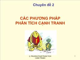 Chuyên đề Các phương pháp phân tích cạnh tranh