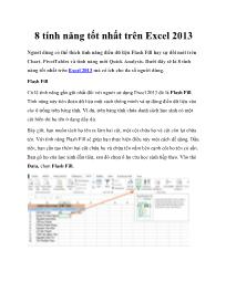 8 tính năng tốt nhất trên Excel 2013