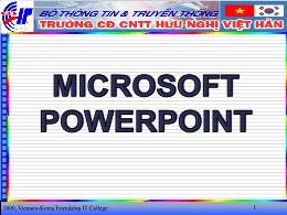 Bài giảng Microsoft Powerpoint