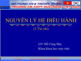 Bài giảng nguyên lý hệ điều hành