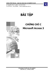 Bài tập chứng chỉ C Microsoft Access 3
