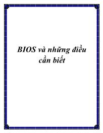 Bios và những điều cần biết