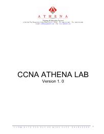 Ccna athena lab version 1. 0