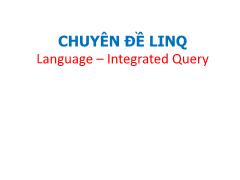 Chuyên đề linq language – Integrated query