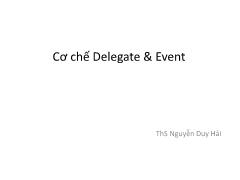 Cơ chế delegate & event