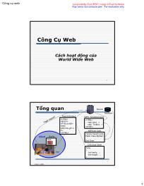 Công cụ web - Cách hoạt động của world wide web