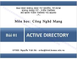 Công nghệ mạng - Bai 01: Active directory