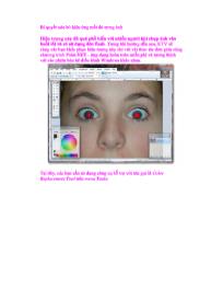 Đồ họa máy tính - Bí quyết xóa bỏ hiệu ứng mắt đỏ trong ảnh