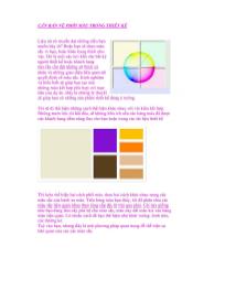 Đồ họa máy tính - Cần bản vè phối màu trong thiết kế